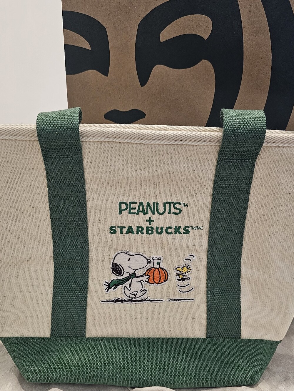 Starbucks X Peanuts Canvas Tote Bag